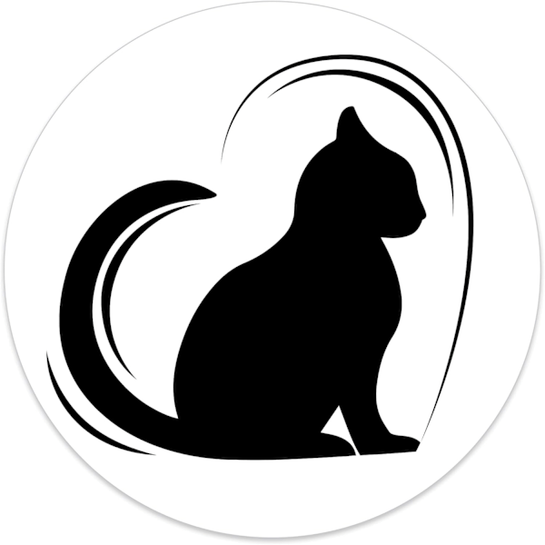 Katt Bildekal - Jag Älskar Min Katt Vinyl Dekal för Bilar & Fönster (4.8x4.8 tum)