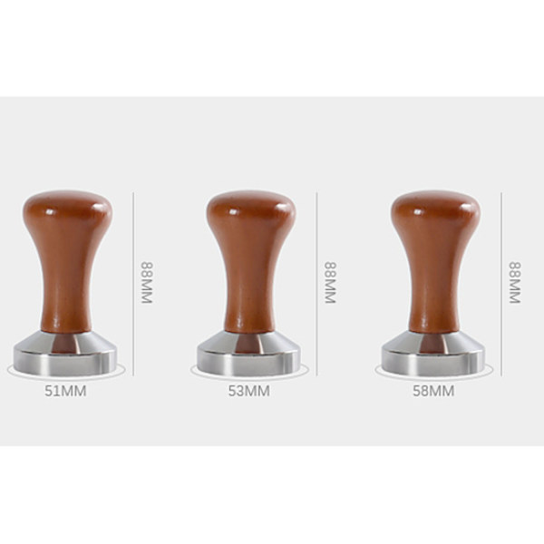 Espresso Tamper, 53mm Rustfrit Stål Kaffe Press Barista Espress