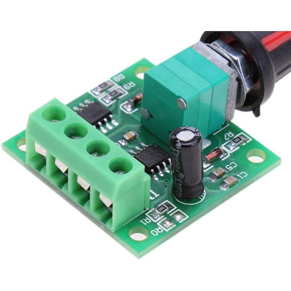 2 stk. 1,8v 3v 5v 6v 7,2v 12v 2A 30W Lavspændings DC-motorhastighedsregulator PWM 1803BK 1803B Justerbar kontrolkontakt