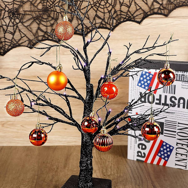 Julgranskuleornament Förhängda julgransdekorationer Semesterhängande kulor Guld