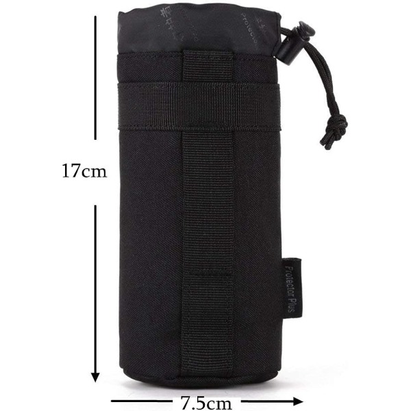 Black Tactical Military Water Bottle Cage Waterproof Molle B