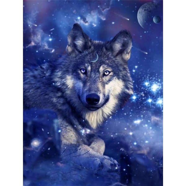 30 × 40 Interstellar Wolf Diamond Painting (30 * 40, 1 st) D