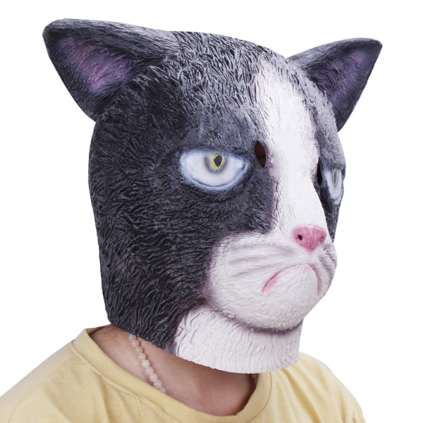 Halloween Maske, Halloween Fancy Maske Kostüm Party Latex Katze Horror Maske Kopfmaske, Maskerade Show
