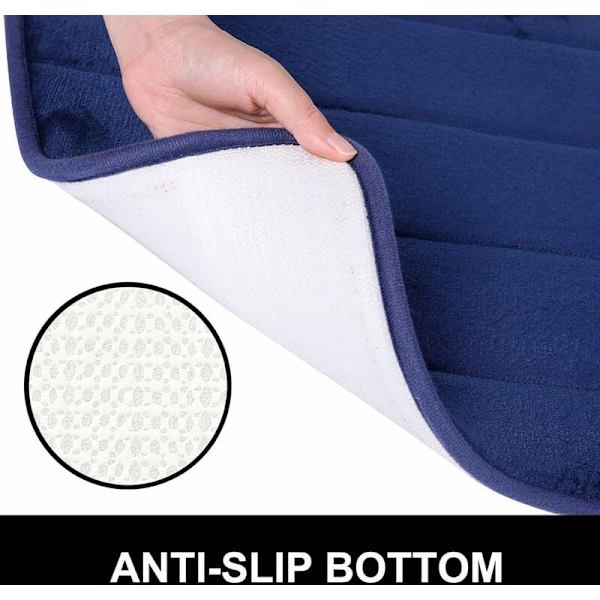 2 kpl laivastonsininen - 40x60cm muistivaahtokylpymatto liukumaton imukykyinen