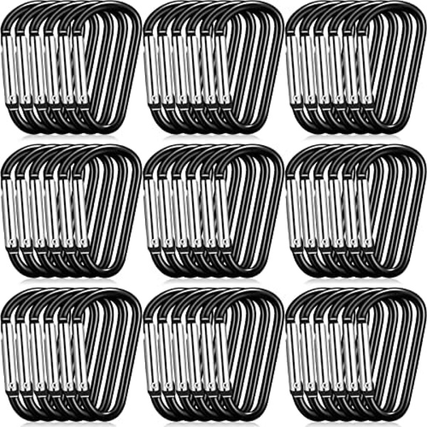 180 st  Små Aluminiumklämmor Nyckelring Spänne Klämma Bulk Mini Aluminium D-Ring Form Liten Lås Fjäder Snap Hook