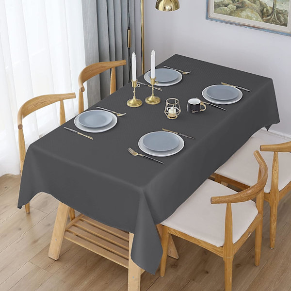 (Noir) Nappe rectangulaire en tissu polyester 80x120cm, nappe de