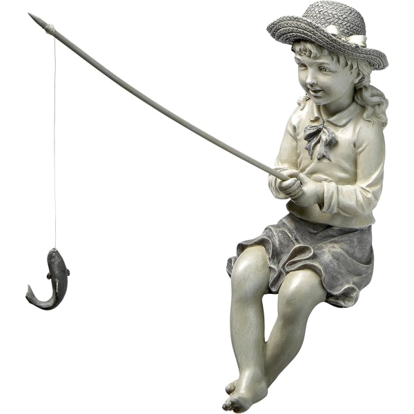 Grande Prise de Pêcheuse Statue de Pêcheur pour Jardin, polyrés