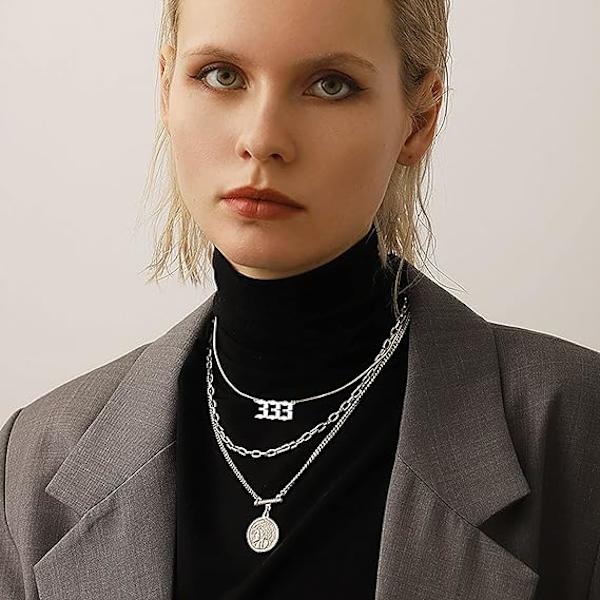 2 Angel Number Choker Halskæde til Kvinder Mænd, 000-999 Lucky Numbe