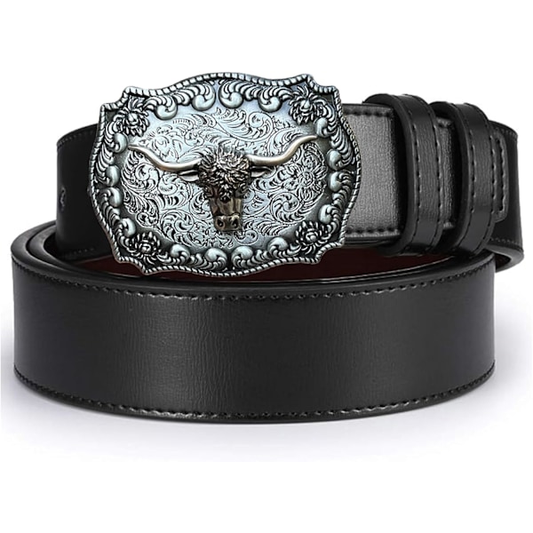 Longhorn Bältespänne Western Cowboy Tjurhuvud Bältespänne Häst Bältespännen för Män Kvinnor
