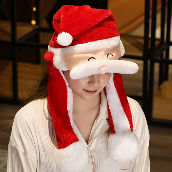 （Santa Claus）Christmas Hats Moving Ears Cute Moving Ears Beanie P