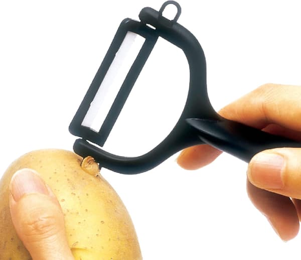 Sort skræller/barberblad med ultraskarpt keramisk blad