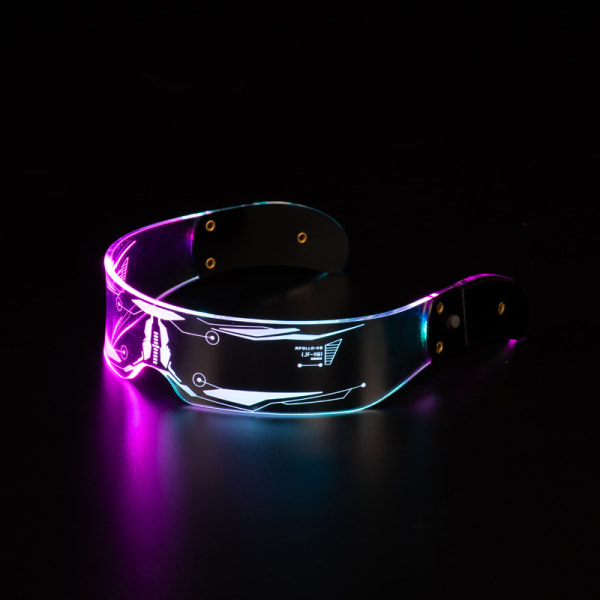 Thunder - Led-briller - Lysende briller Cyberpunk Futuristic Neon Rave DJ