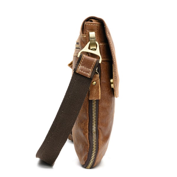 Ruskea Vintage Olkalaukku Miesten Crossbody Satulalaukku Nahkainen