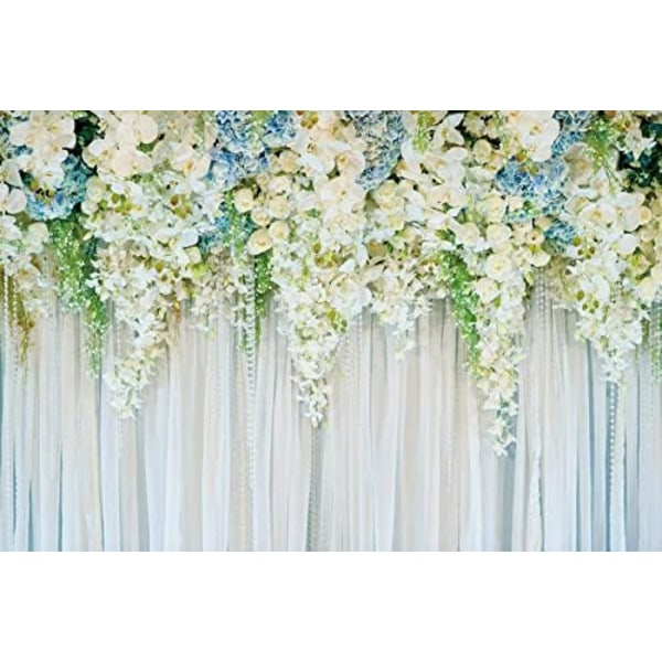 2,1x1,5m bryllupsfotografering baggrund Hvidt gardin med lyserødt F
