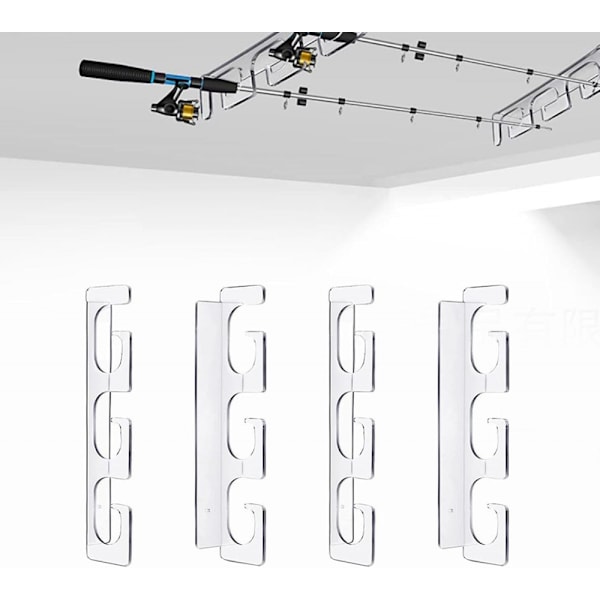 4 kpl kalastusvavan säilytysteline seinälle helppo asennus kalastusvavan pidike kannettava Univ Black