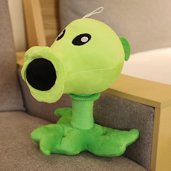 7\" Plants VS Zombies Plyschleksaker PVZ Mjuk Plyschdocka Grön Pe