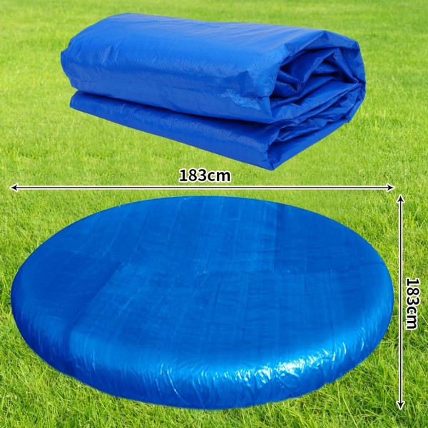 Rund poolskydd för 6ft rund pool, uppgraderat material, tjockare a