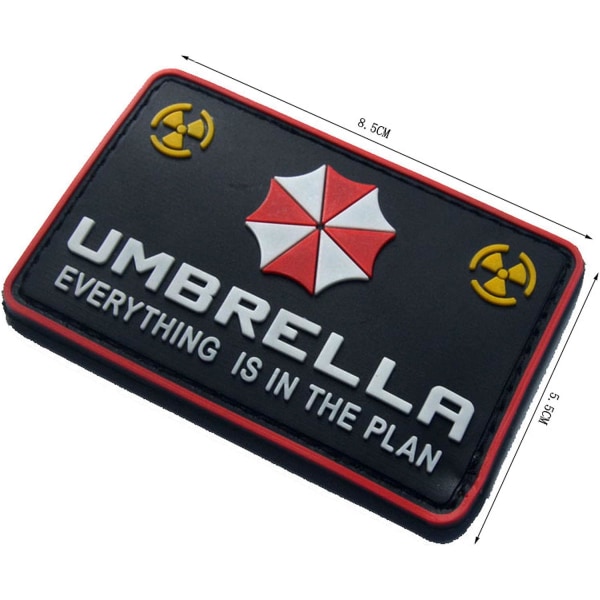 2 delar Resident Evil Umbrella Corporation PVC Patch Badges em