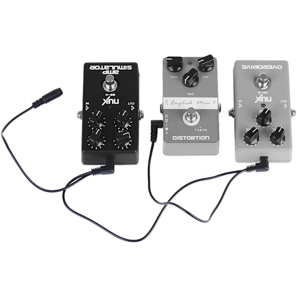 3-veis Daisy Chain strømkabel gitar strømkabel for elektrisk gitar effektpedaler strømkabel