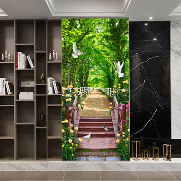 (38.5*200cm*2stk) 3D-effekt plakat dørklistremerke 33