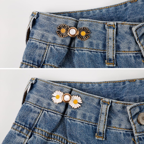 Pieces Jeans Midjeknapp Nål, Midjeåtdragningsknapp Nål Midjespänne Justerare Midjespänne Clip för Byxor Kjolar
