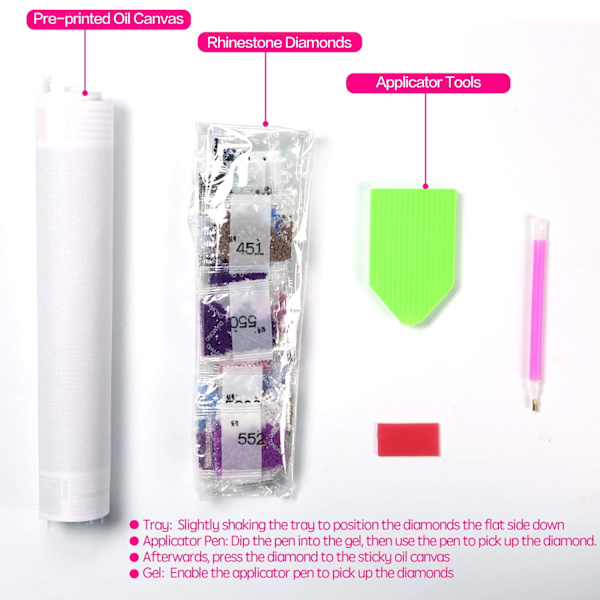 MH-(30x40cm)DIY 5D timanttimaalaussarjat aikuisille Violetti messut