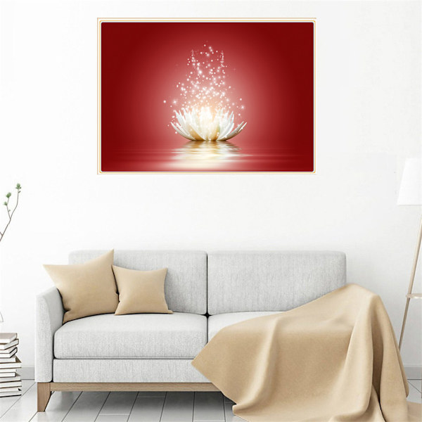 (40x30cm)DIY 5D#5 Diamantmaleri Kit Complet, Lotus Diamantmaleri