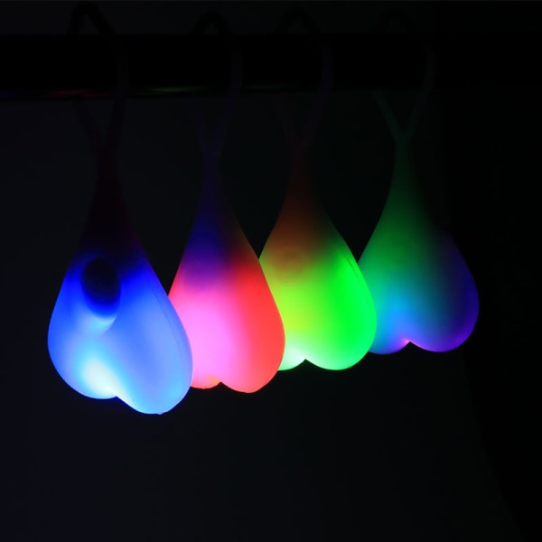 Glow Testicles for Bike Tail Light, Night Light, Silicone Li