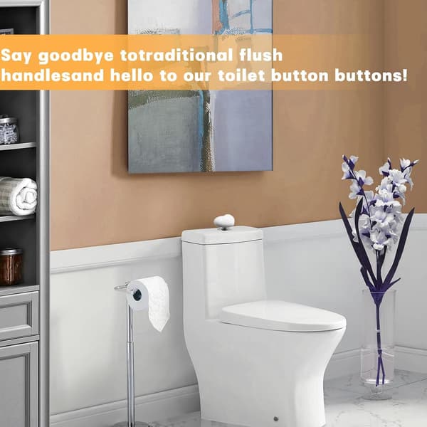 Sæt med 4 toiletskylleknapper, hjerteformet skylleknap, hvid hjerteformet skylleknap