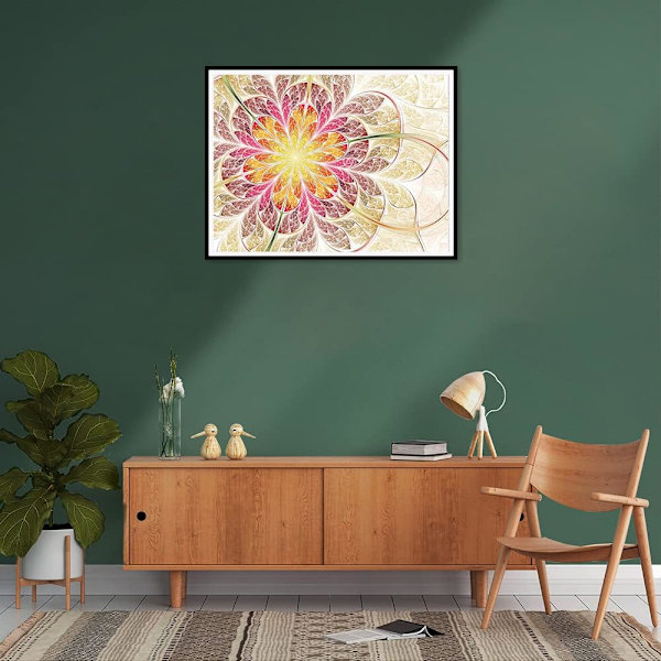 (30x40cm) DIY Diamantmålning för vuxna  Målningsset Blommor D