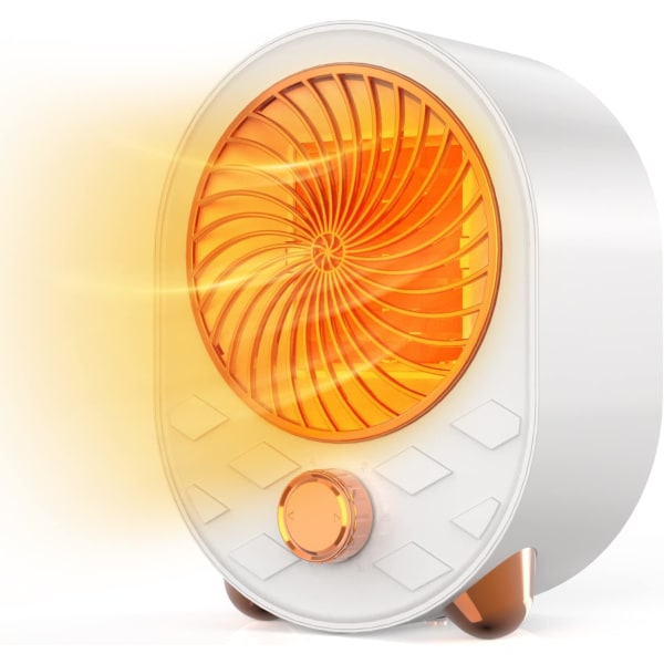 Ceramic Fan Heater Electric Heating 1000W, Adjustable Thermostat,