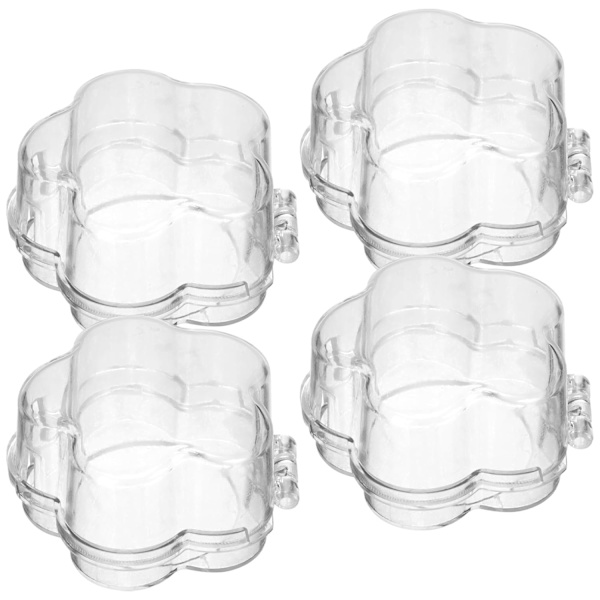 4 stk Gasskomfyr-knappdeksler for barnesikkerhet, bunnhullsåpning 4 cm, gjennomsiktig design Ovn- og gasskomfyr-knappdeksler