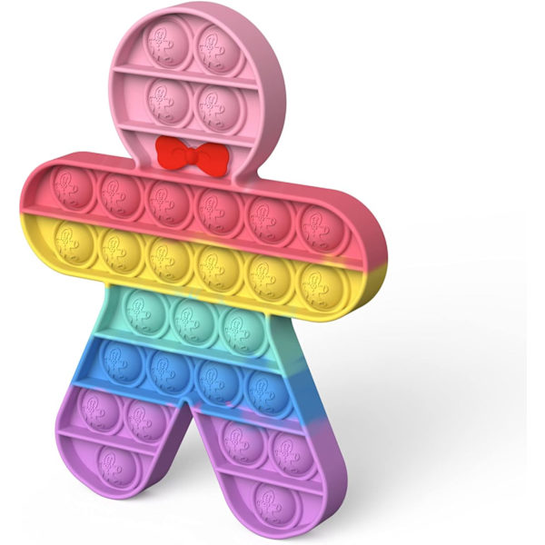 3 st julpop leksaker tryck på den bubbla sensoriska fidgets leksak, Chris