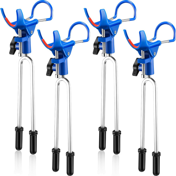 4 stk fiskestang holdere for bankfiske stang holdere 360 graders justerbar rustfri