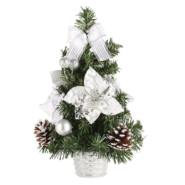 Mini Bordssmycke Julgran (Silver), 11.8 Tum Artificiell