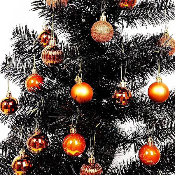 Julgranskuleornament Förhängda julgransdekorationer Semesterhängande kulor Guld