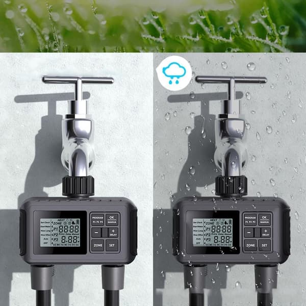 Vandingscontroller, havevandingsur, digitalt vandingsur, 2-vejs programmerbar, vandingsur - EU