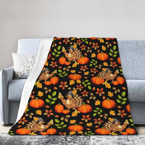 Thanksgiving Tyrkisk Teppe, HØST Teppe, Pumpe Teppe, Thanksgiving Bursdagsgave, Myk Sofa Teppe