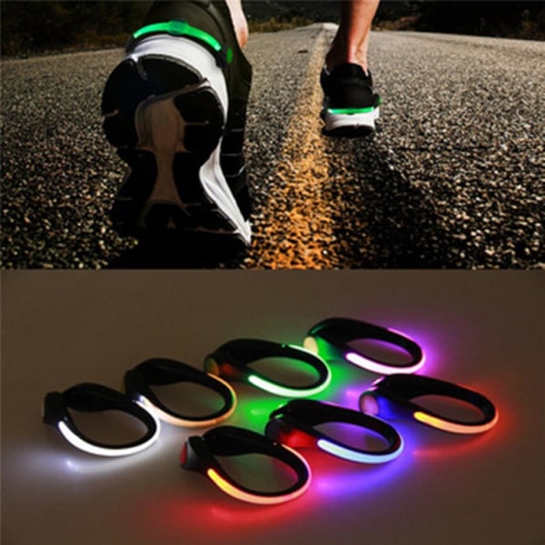 2 Clip-on LED-skolys (hvide) sikkerhedsudstyr til natløb C