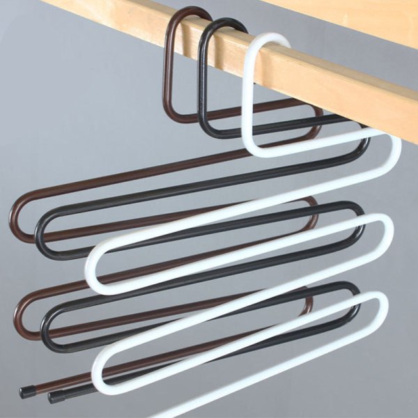 (36 x 36 cm, 2-pakning, hvit) S-type buksehengere i rustfritt stål