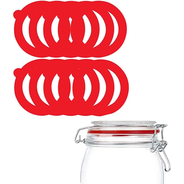 Silikon Forseglingsring for Hermetisering Lufttett Lekkasjesikker Erstatter Forsegler Syklus for Mason Glasskrukke