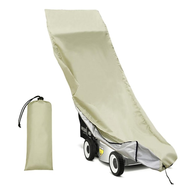 Waterproof Lawn Mower Cover Push Mower Covers, Khaki, 25x76x