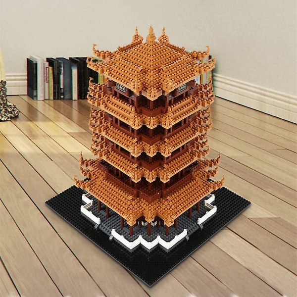 Yellow Crane Tower Mini Nano Building Blocks Set, World Arch