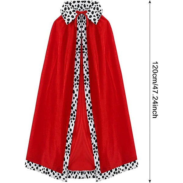 Konge Robe til Voksne, Fløjlskroningskappe, Middelalderlig Kongekostume til Halloween, Jul, Karneval