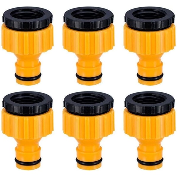 Pakke med plastik 3/4'' og 1/2'' BSP 2i1 haveslange vandhane gevindforbindelse flowhane adapter