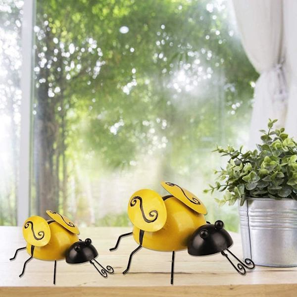Metal Bumble Bee Puutarhakoristeet Seinätaide Bee 3D Veistos Gar