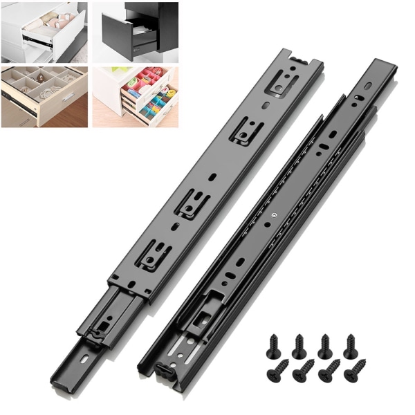 1 Pair Drawer Slide, Load Capacity up to 45KG, with Ball Bearing 250mm Extension