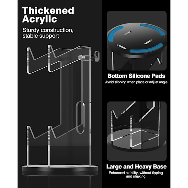 Universal Gamepad og Headset Holder, 2 i 1 Gamepad Holder, Stor