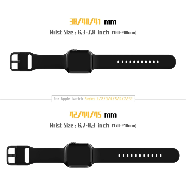 2-pack Sportband Kompatibla med Apple Watch Band 38/40/4