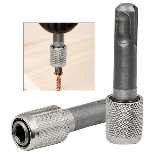 2 st 6,35 mm (1/4'') SDS Plus-adapter för chuckhammare, SDS-adapter för normal chuck, runt skaft till sexkantsskaft för slagborrmaskin